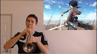 Attack on Titan ED 1  Utsukushiki Zankoku na Sekai Trumpet [upl. by Aihcats]