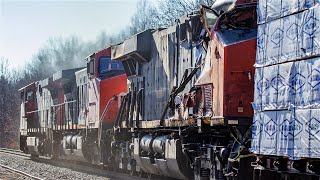 CN 2509 Leads Destroyed CN 2997 at Torrance ON 11162024 [upl. by Guy]