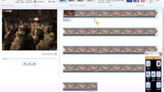 Como fazer slide pelo movie maker com vidio e letra [upl. by Yzus51]