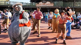 Frontierland Hoedown at Magic Kingdom 2023 with Horace Horsecollar Clarabelle Cow Chip amp Dale [upl. by Mareld]