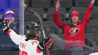 Highlights from Canada vs Latvia at the 2024 IIHF World Junior Championship [upl. by Tihw171]