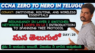 REDUNDANCY IN LAYER 2 SWITCHED NETWORK  BRIDGING LOOP SOLUTIONS  NEED FOR STP PROTOCOL  ccna [upl. by Huai]