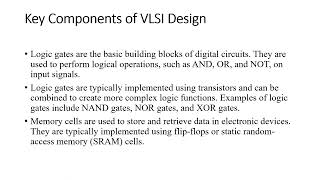 21EC63VLSI Design and Testing Key Components of VLSI [upl. by Nussbaum]