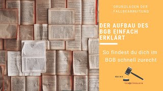 Der Aufbau des BGB einfach erklärt  So findest du dich im BGB schnell zurecht [upl. by Hoopen116]