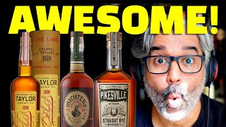 I Blind Taste 3 RYE WHISKIES  Michters Rye  Colonel E H Taylor  Pikesville [upl. by Aundrea946]