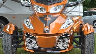 RT Can Am Spyder  New stainless steel Front grills installation  Spyder TV [upl. by Eonak]