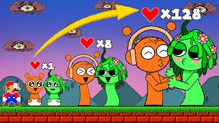 Mario Rescue Sprunki OREN Calamity Green Love Orange  Game Animation [upl. by Rhys]