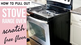 How to Pull Out GE Stove Range Oven scratch free floor  by Real Regular Homeowners  June 2021 [upl. by Mcmaster]