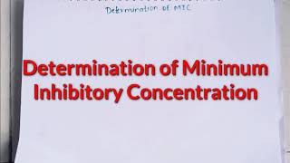 Determination of minimal inhibitory concentration Antibiotics sensitivity test [upl. by Aurie]