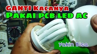 Begini cara ganti kaca lampu lhe menjadi lampu led [upl. by Enair]