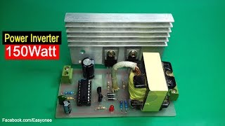 how to make inverter 150 Watt using TL494  circuit diagram  PCB [upl. by Samanthia]