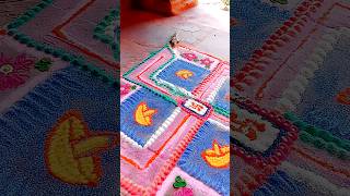 DIV rangoli idea  diwali special bts art easy rangoli shorts viralvideo new status [upl. by Anilemrac]