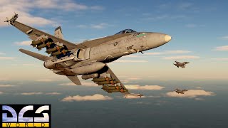 FA18 Hornet mission takes out multiple targets with 8 LGB in DCS World [upl. by Servais]