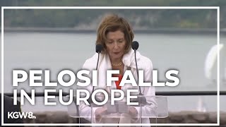 Nancy Pelosi hospitalized after injury in Luxembourg [upl. by Odnomra479]