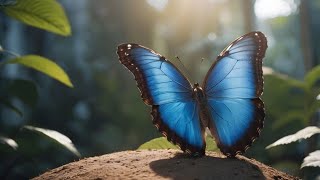 Rainforest morpho butterfly [upl. by Ibbetson]