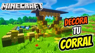 Como construir un corral vacas y ovejas Minecraft [upl. by Valenba507]