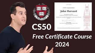 CS50 Harvard University Free Certification Course  How to get FREE Certification [upl. by Nauqyaj]