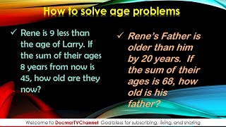 How to solve age problems Part4 I CSC Professional Exam [upl. by Lehcear]