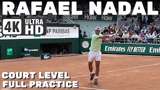 Rafael Nadal  Court Level Practice 2024 Roland Garros [upl. by Houston228]