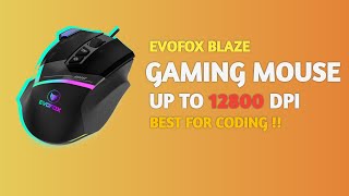 EvoFox Blaze Programmable Gaming Mouse  500Hz Polling Rate  7000fps  Up to 12800 DPI  RGB Lights [upl. by Georgiana]