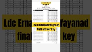 Ldc ernakulam wayanad final answer key Exam date 05102024 psc ldc2024 [upl. by Cigam]