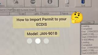 HOW TO IMPORT PERMIT TO YOUR ECDIS ecdisjrc jrcjan901b seamansguide [upl. by Ynafets]