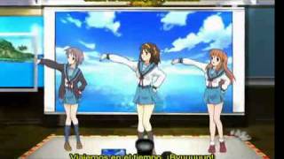 Suzumiya Haruhi no Yuuutsu  Hare Hare Yukai FULL DANCE Lyrics Japanese amp español [upl. by Ogawa838]