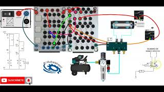 control automatico cilindro doble efecto con valvula monoestable [upl. by Tnahsarp]