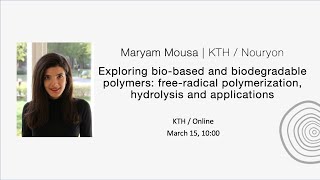 Defense of doctoral thesis – Maryam Mousa KTH March 15 2024 [upl. by Aunson49]