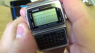 Casio DBC611E1EF Databank Calculator Watch Review and Unboxing [upl. by Drazze819]