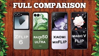 Xiaomi Mix Flip Vs Samsung Z Flip 6 Vs Moto Razr 50 Ultra Vs Honor Magic V Flip SpecsReview [upl. by Idnir425]