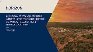 Mereenie Acquisition ASX Release February 2024 [upl. by Leafar]