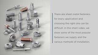 TR Fastenings  Fasteners for Sheet Metal Overview [upl. by Admana133]