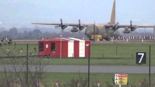 RSAF C130 Hercules Long StayBae Systems Warton Aerodrome [upl. by Ayerhs]