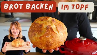 ÜbernachtFermentiert Rustikales Brot wie vom Bäcker backen ohne Kneten  canansrezepte [upl. by Ralston387]