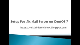 How to Setup Postfix Mail Server on CentOS 7 [upl. by Eelinnej975]