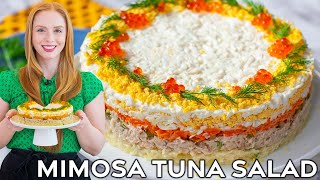 Mimosa Salad  Layered Tuna Salad Recipe  Perfect for Holidays [upl. by Ialda358]