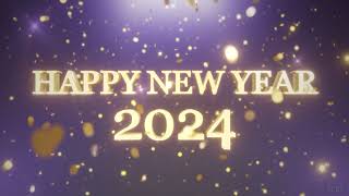 HAPPY NEW YEAR  2024  Countdown with fireworks  Free to use with Date [upl. by Teage]