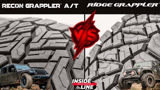 Nitto Tires Recon Grappler AT vs Ridge Grappler  REAL WORLD COMPARISON  Inside Line [upl. by Acnairb]