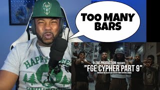 FIRST TIME WATCHING FGE CYPHER 9  Montana of 300 Talley of 300 Wuntayk Timmy No Fatigue Arsonal [upl. by Ratna195]