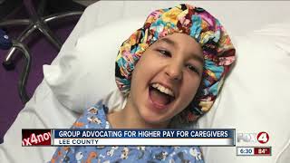 Lee County Group advoccating for higher pay for caregivers [upl. by Nyliak421]