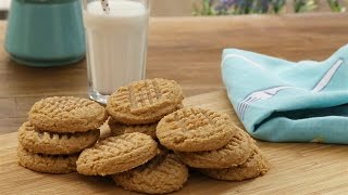 Glutenfreie Peanut Butter Cookies aus 3 Zutaten [upl. by Ardnaid]