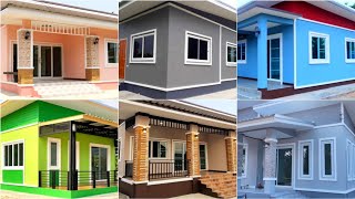 Latest 100 House Painting Colours Outside 2024  Exterior Wall Paint With Color Combinations Ideas [upl. by Atnohsal]