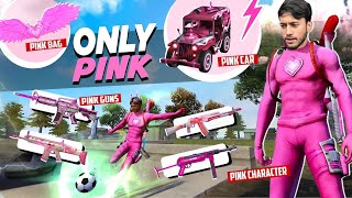 Free Fire But Pink Only😱 in Solo Vs Squad  Badge99 [upl. by Nyrrad]