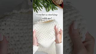 Moss Stitch Christmas Stocking crochet crochetstocking christmasstocking crochettutorial [upl. by Nageet23]