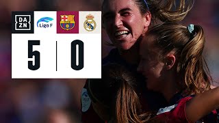 FC Barcelona vs Real Madrid CF 50  Resumen y goles  Highlights Liga F [upl. by Orwin571]