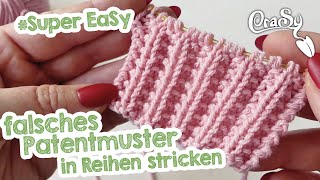 Das falsche Patentmuster stricken  knitting faux Brioche [upl. by Vicki]