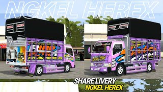 SHARE‼️LIVERY MOD CANTER NGKEL HEREX BUDESIGN  MOD BUSSID TERBARU [upl. by Wallach233]