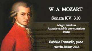 Mozart Sonata K 310 モーツァルト ピアノソナタ第8番イ短調K310 Gabriele Tomasello [upl. by Koosis]