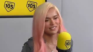 KAROL G ENTREVISTA CON RADIO 105 COMPLETA [upl. by Salkcin]